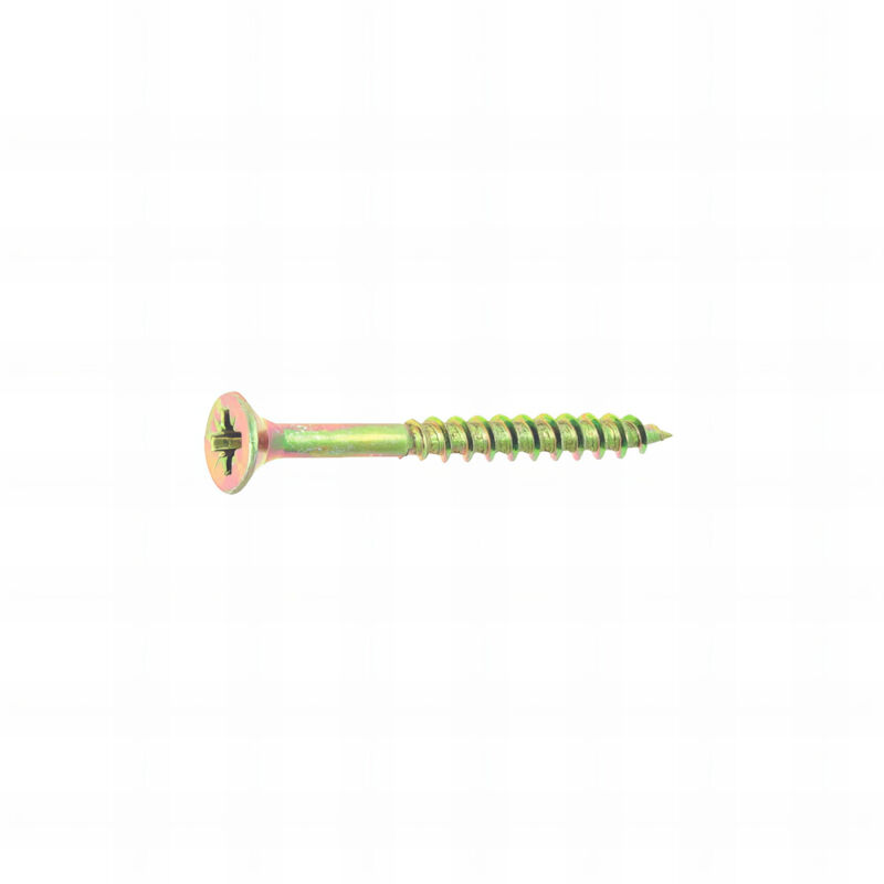 150 vis agglo tête fraisée pozidriv acier bichromatées (jaune/or) - Diamètre 6 mm - filetage partiel - 70/42