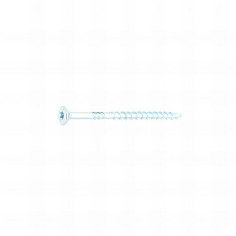 150 Vis Vking tête fraisée Torx zingués blanc - Diamètre 6 mm - (Embout Inclus) - Diamètre 6 mm