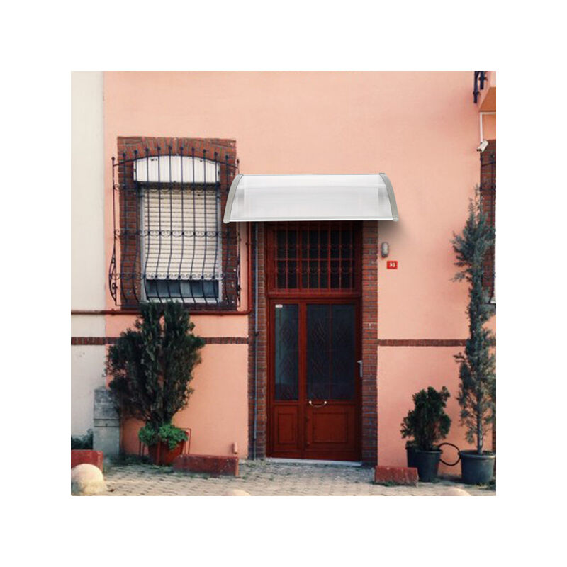 150 x 100 Household Application Door & Window Awnings Canopy White & Gray Bracket