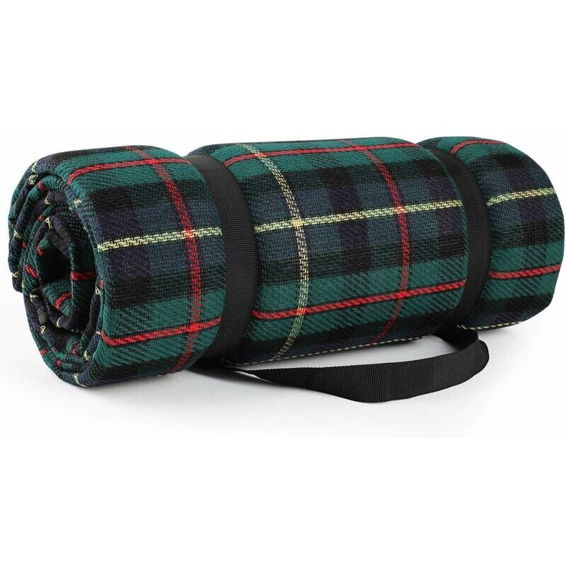 Ayyqh - 150 x 200 cm Couverture de pique-nique pliable imperméable Couverture de camping Tapis de camping de jardin, vert foncé