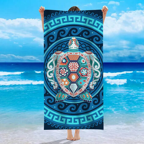 150 x 75 cm großes Mikrofaser-Strandtuch, schnell trocknend, saugfähig, großes Mikrofaser-Handtuch für Damen und Herren –
