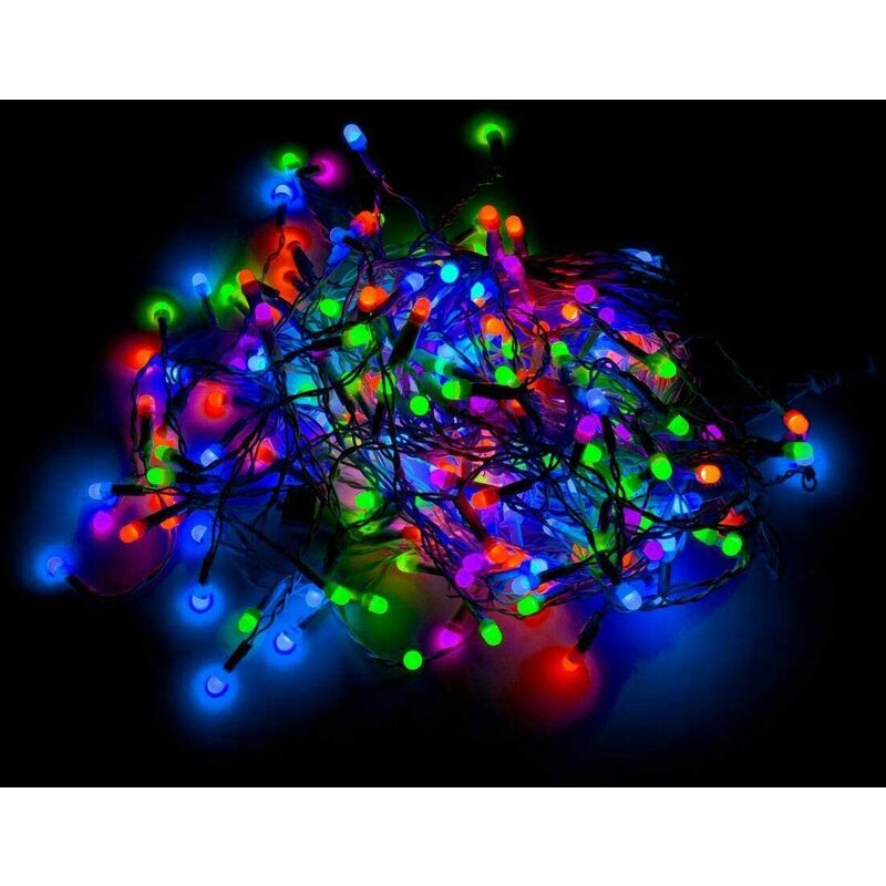 1500 LEDs Multicolour Compact LEDs Green Cable with 8 Effects Multifunction Auto Memory Indoor/Outdoor Christmas Home Decorations - Multicolour