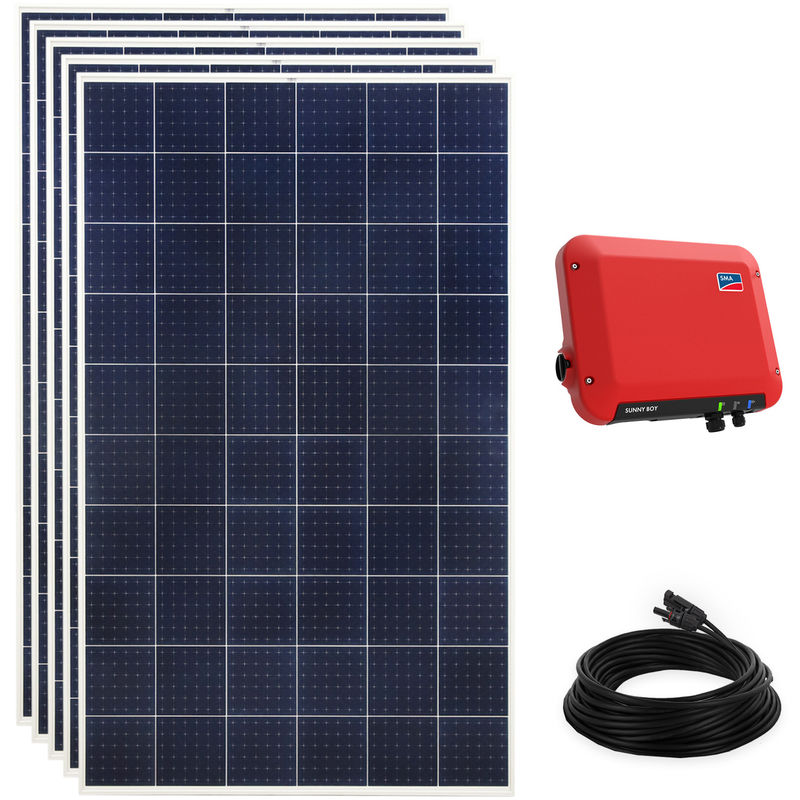 1500 Watt Photovoltaikanlage Set Hausnetzeinspeisung Solaranlage Solar Mit Sma Flachdach Beschwerung 15 4320 004