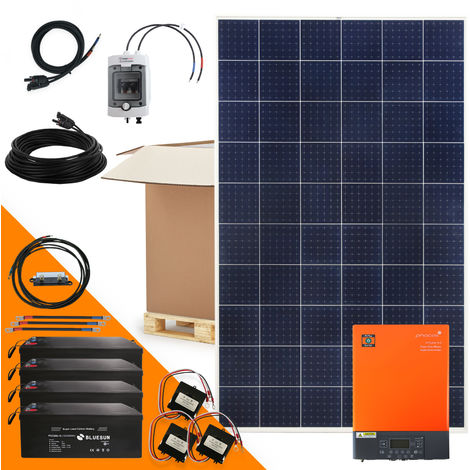 1500 Watt Solaranlage Hybridset Einphasig Mit 6 Kwh Solarspeicher Netzunabhangig Mit Batteriespeicher Fur Flachdach Beschwerung 15 4296 009