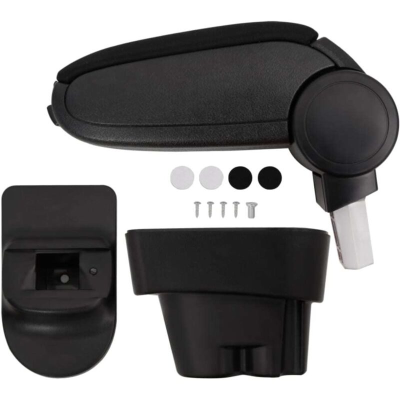 Destockoutils - Car Armrest Black 12x36x(33.5-48) cm abs vidaXL