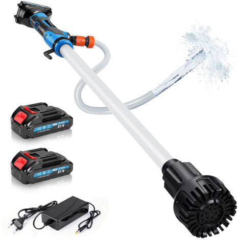 15000RPM Pompe à eau avec 2 x2,0 Ah Batt Sans Fil Portable, 3000L/H 10M Max, Pompe de surface, Compatible avec Makita 18V Batt pour Piscines/Jardins/ étangs