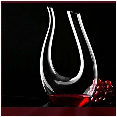1500ML Carafe à vin verseur conteneur bouteille en verre en forme de U