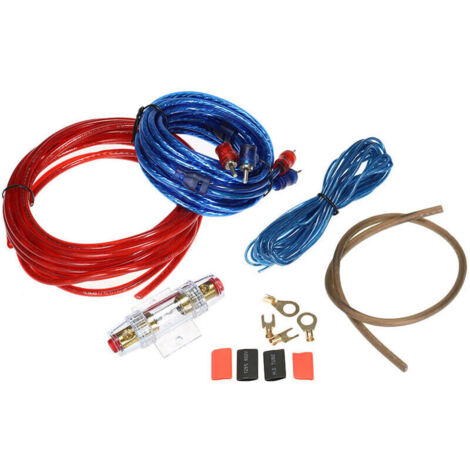 1500W Car Audio Subwoofer Amplifier Mounting Kit RCA AMP Wiring Kit Wire Fuse Holder Cable
