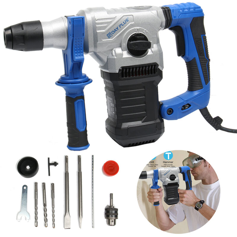 1500W Electric Demolition Jack Hammer Concrete Drill Breaker Kit Jackhammer