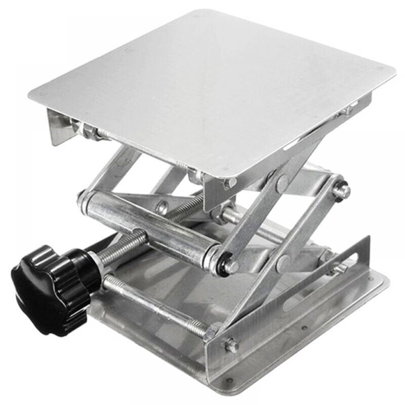 100mm x 100mm Capacité de Support 10kg Table Élévatrice de Laboratoire Plate-forme de Levage de Laboratoire en Acier Inox Élévateur Réglable de