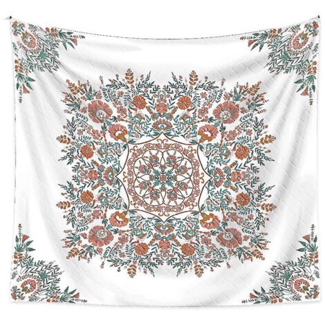 150200cm Tapisserie Bohmienne - Fleur Crase, Tapisserie Dcorative, Tapisserie De Style Mandala, Toile De Fond Vivante