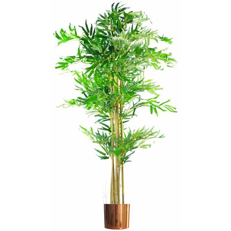 150cm (5ft) Realistic Artificial Bamboo Plants Trees - XL with Copper Metal Planter