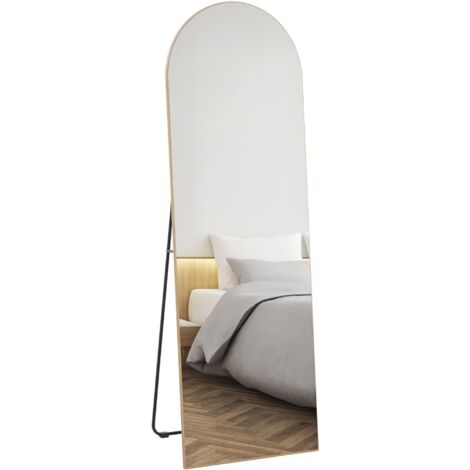 150cm Arched Full Length Mirror - Gold Tone