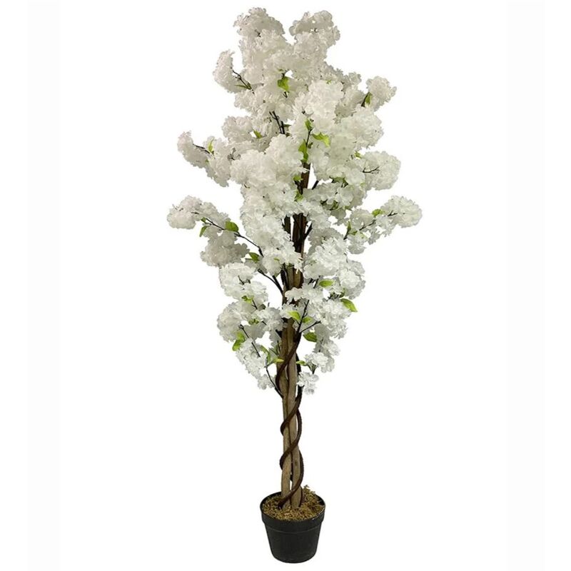 Leaf 150cm Artificial White Cherry Blossom Tree