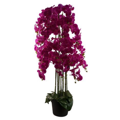 150cm Giant Purple Orchid Plant Artificial 189 flowers REAL TOUCH