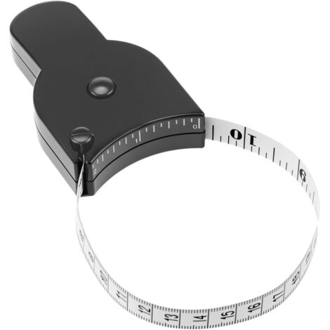 150CM Mètre ruban corporel, mètre ruban avec bouton et autobloquant, pour fitness et usage personnel
