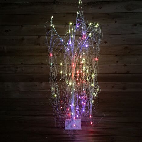 150cm RGB LED Artificial Lifelike Willow Tree Pre Lit Christmas Indoor Decoration