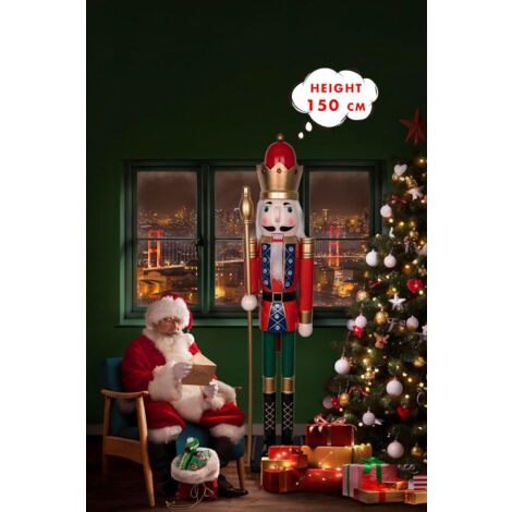 150cm Wooden Nutcrackers Figures Christmas Ornament