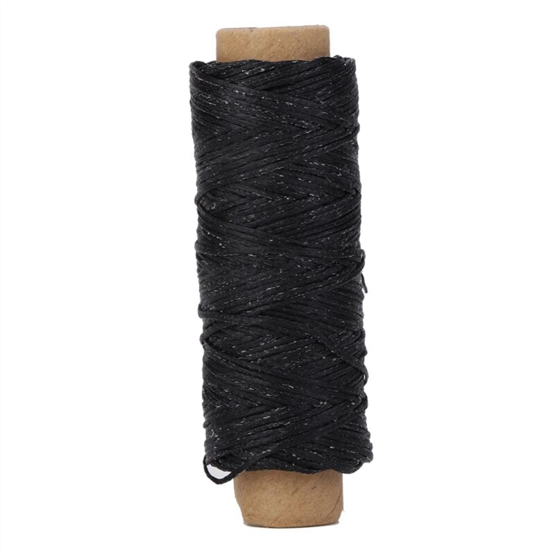 Yudo 150d/16 Gewachstes Nähgarn Für Leder, Schuhreparaturen, Handgenähte Kordeln, 50 M, Schwarz