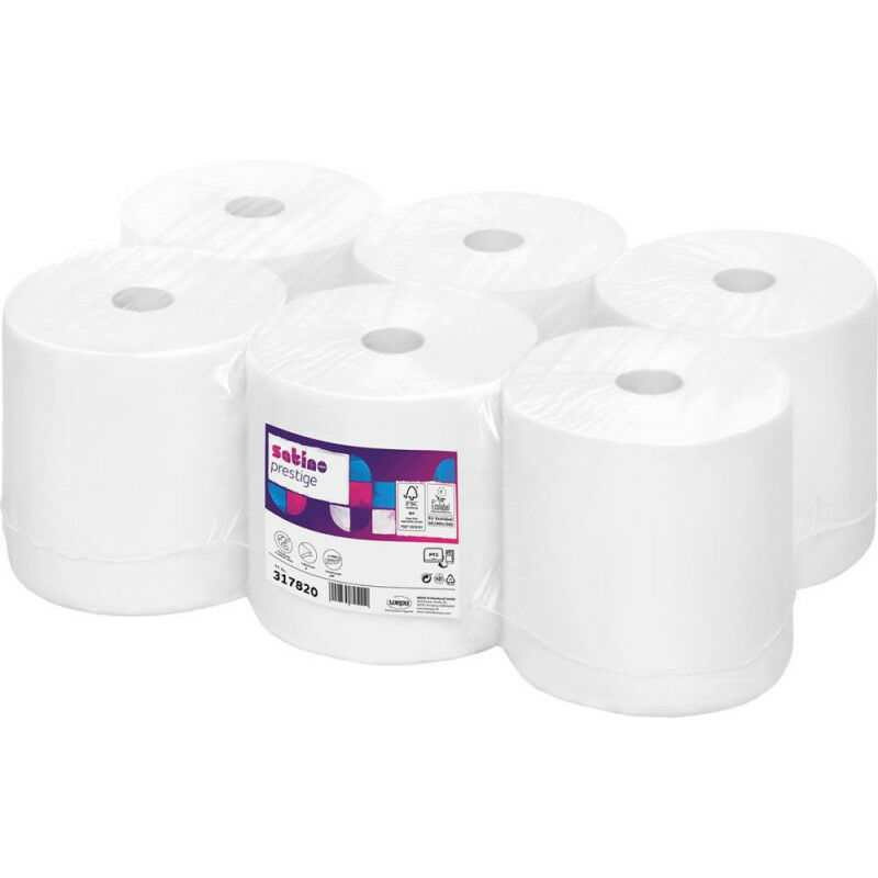 

150M De Lujo De Papel 6 Rollen Satino