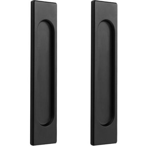 150mm 2pcs Noir Poignées de Porte Coulissante Angle droit AutocollantesPoignée Porte CoulissanteAlliage D'aluminium or mat sans Perforation pour Porte Coulissantes GrangeFenêtres Armoires