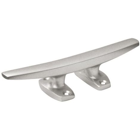 150MM 4 Hole Open Base Cleat Anodised Aluminium - Deck Boat Rope Marine