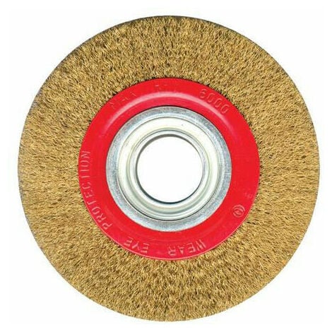 Neilsen 150mm Brass Wire Wheel Brush For Bench Grinder With 10