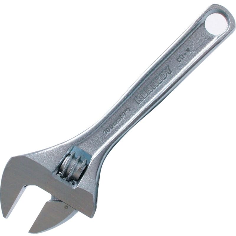 250mm/10 Chromed Finish Adjustable Wrench - Kennedy