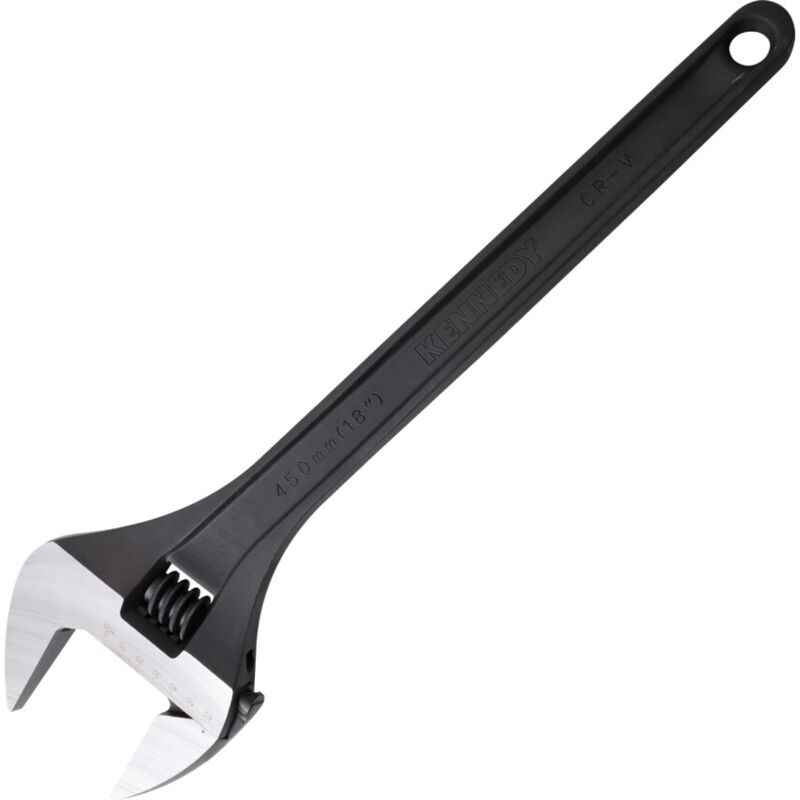 Adjustable Spanner, Steel, 18in./450mm Length, 60mm Jaw Capacity - Kennedy