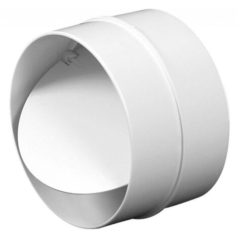 150mm Anti Backdraft Non-Return Pipe Connection White PVC Round Grille