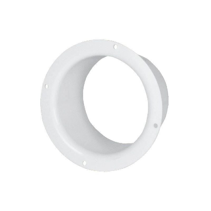150mm Diameter White Plastic Ventilation Ducting Pipe Wall Plate Spigot