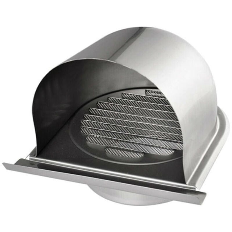 150mm Grille Aeration de Ventilation Inox, Grille de Hotte Cheminée Ronde Extérieur, Grille D'aération u avec Filet Anti-insectes, Grille Ventilation
