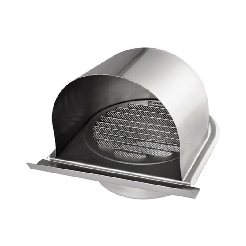 150mm Grille Aeration de Ventilation Inox, Grille de Hotte Cheminée Ronde Extérieur, Grille D'aération u avec Filet Anti-insectes, Grille Ventilation