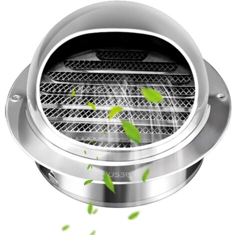 150mm Grille d'Aération Ronde Grille Ventilation Hotte, Bouchon Rond en Acier Inoxydable 304 Avec/Maille