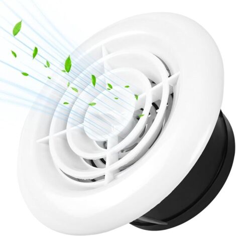 150mm Grille de Ventilation en Aeration Ronde,Couvercle de Ventilation de Tuyau D'échappement,Réglable évent Plafond pour Intérieur et Extérieur