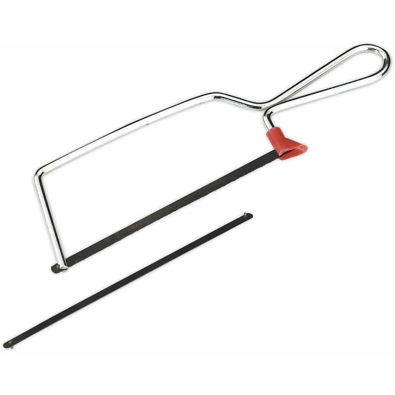 Loops - 150mm Junior Hacksaw with Spare Blade - Steel Frame & Finger Guard - 6' Mini Saw