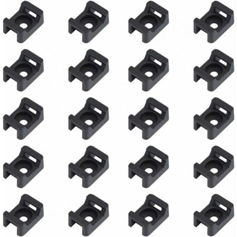 150pcs 23mm x 16mm Black Cable Tie Mounts Saddle Cable Base MUMU