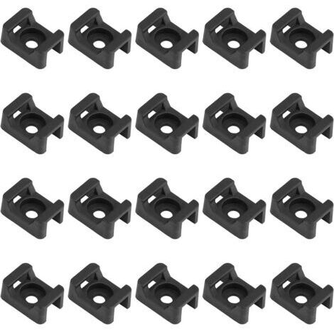 150PCS Noir Supports pour Serre-Câbles, Support de Base de Serre-Câbles pour Organiser Câbles, 23mmx16mm