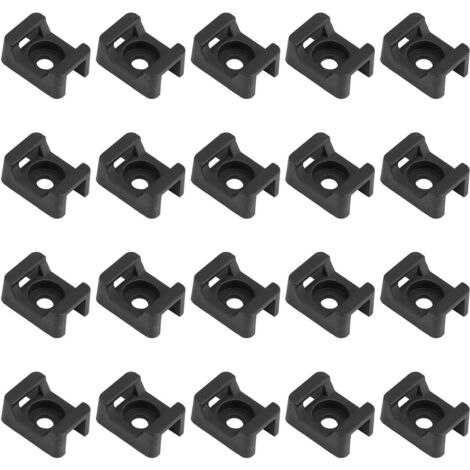 150PCS Noir Supports pour Serre-Câbles, Support de Base de Serre-Câbles pour Organiser Câbles, 23mmx16mm