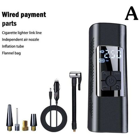150PSI Wiederaufladbare Luftpumpe 6000mA Reifen Inflator Cordless Tragbare Kompressor Digital Auto Reifen Pumpe für Fahrrad Reifen Bälle,China,A