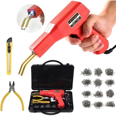 150W Soudage plastique Machine,Réparation de Pistolet de Soudeur, 800 PCS agrafeuse Chaud, Kit de Réparation de Pare-chocs de Voiture,Soudure en