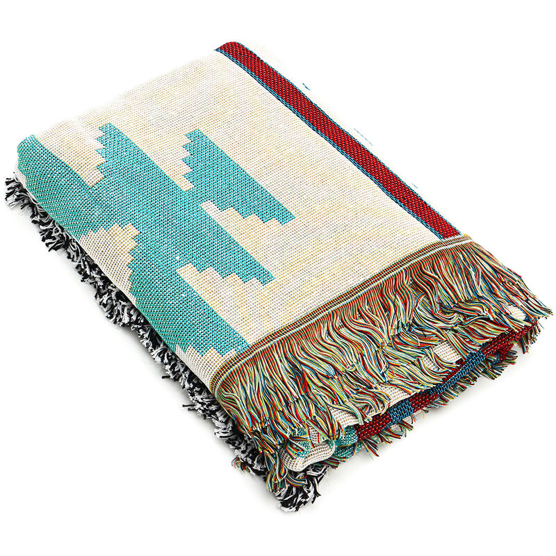 

150X120CM Geométrico Tribal Étnico Azteca Manta Throw Sofá Mat - Mohoo