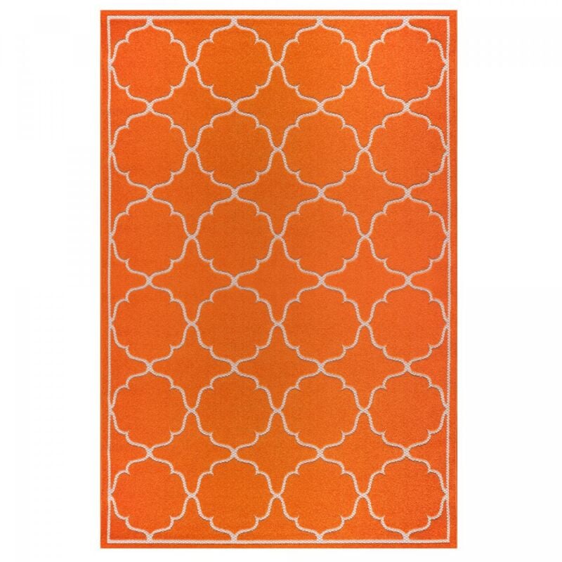 Jadorel - Tapis extérieur kilim 160x230 orange rectangle kuma