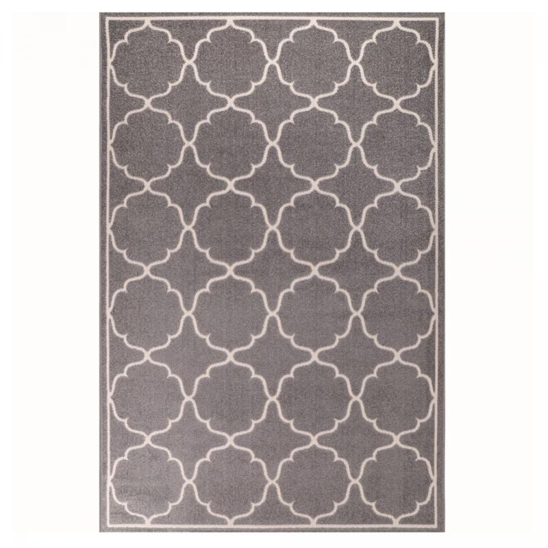 Jadorel - Tapis extérieur kilim 240x330 gris clair rectangle kuma