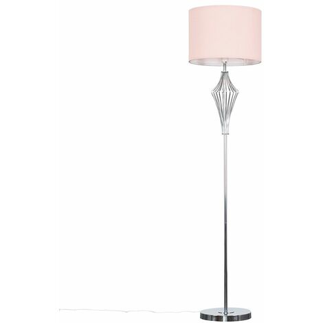 main image of "152.5cm Chrome Floor Lamp - Pink"