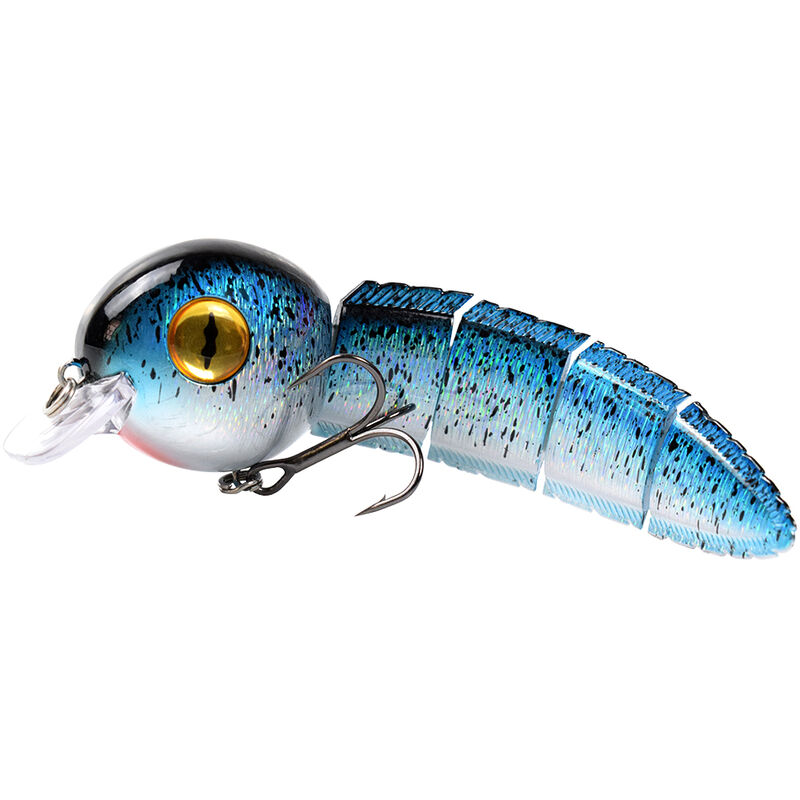 

15.2cm 40g Senuelo de pesca articulado multiple con lengueta Wobbler artificial realista Cebo duro Swimbait Crankbait con anzuelo agudo Pico fuerte