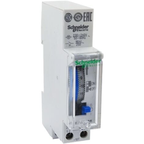 SCHNEIDER ELECTRIC Interrupteur horaire 24H -1 canal - réserve de marche 100h -Schneider 15336 Acti9 IH