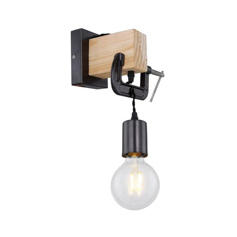 Globo - 15433W applique metallo nero 1XE27