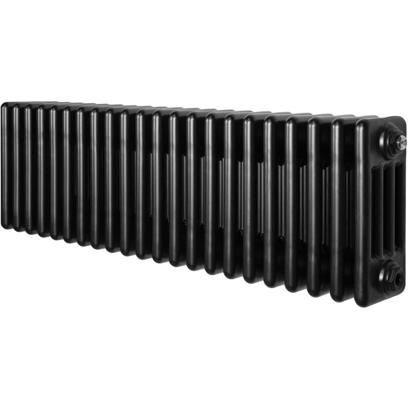 Monster Shop Röhrenheizkörper 4 Säulen, Horizontal, Schwarz, 300 X 1010mm