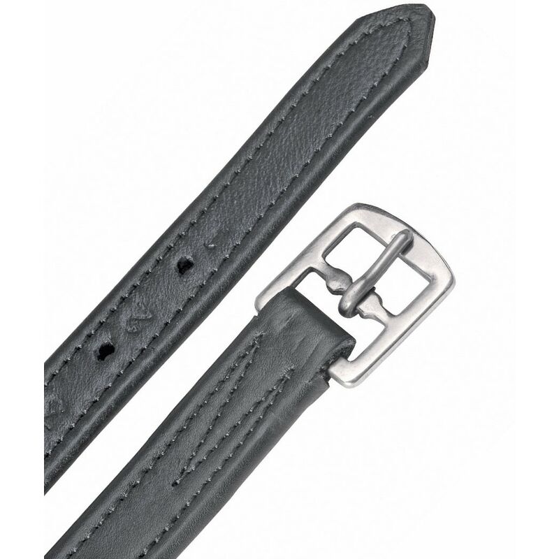 Supreme - 155 cm, Noir: Etriers anglais en cuir doublé, doublure nylon